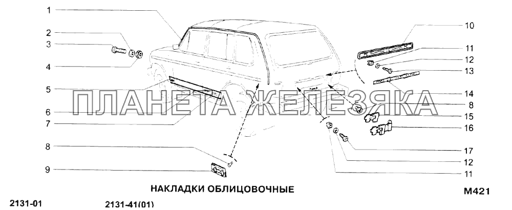 Накладки облицовочные ВАЗ-21213-214i